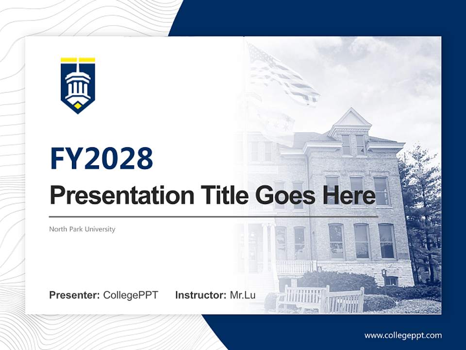 North Park University Academic Presentation/Research Findings Report PPT Template4:3 ratio PPT effect preview image5