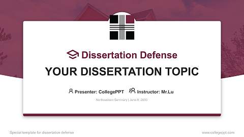 Northeastern Seminary Graduation Thesis Defense PPT Template