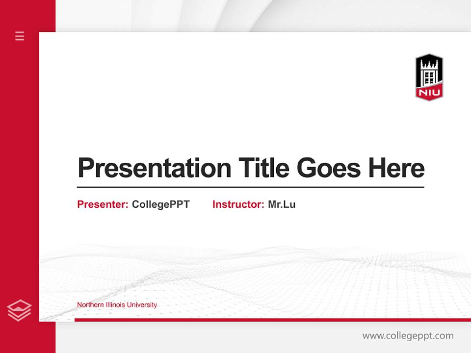 Northern Illinois University Thesis Proposal/Graduation Defense PPT Template4:3 ratio PPT effect preview image5