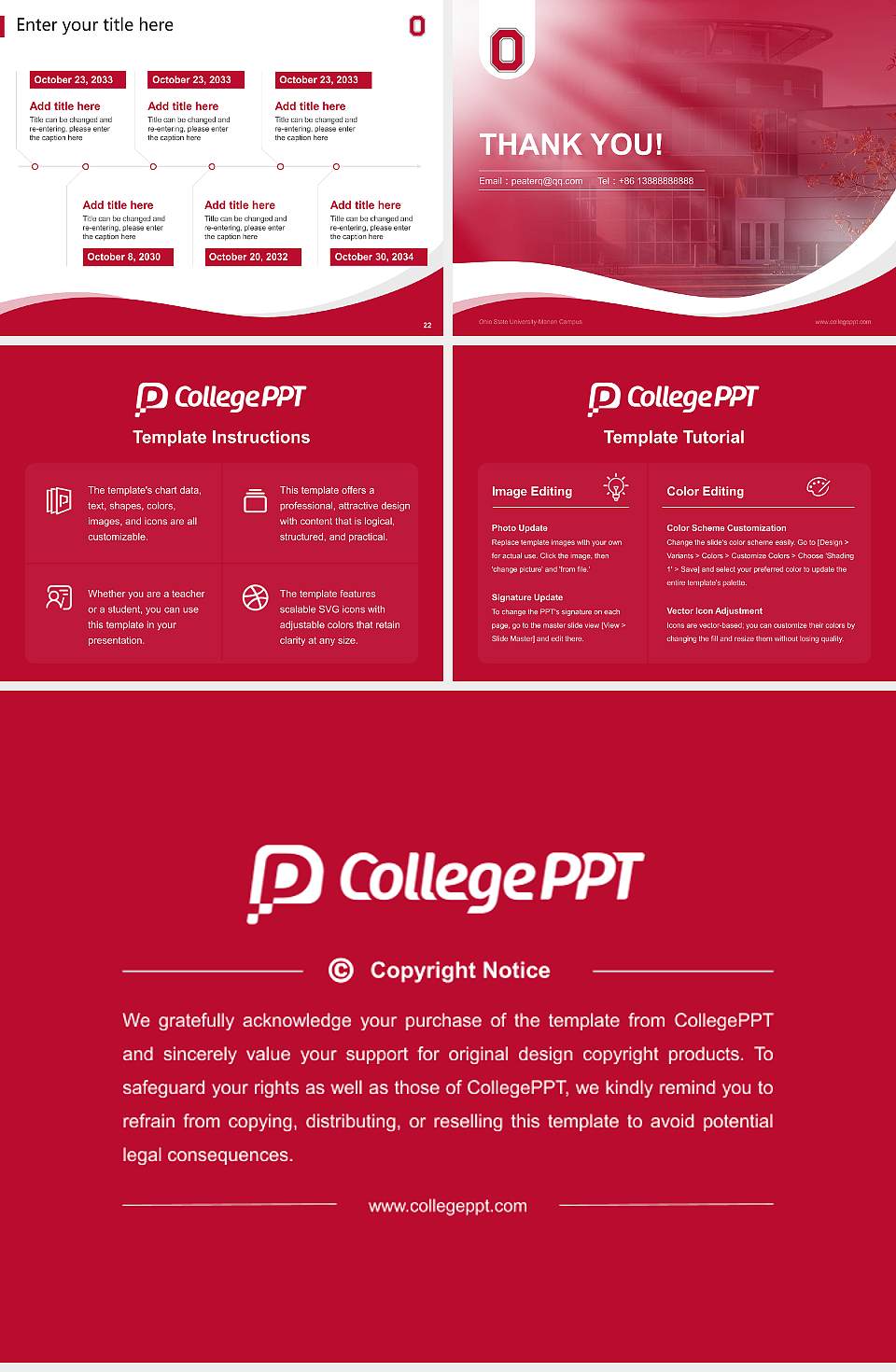 Ohio State University-Marion Campus Lecture Sharing and Networking Event PPT Template4:3 ratio PPT effect preview image4