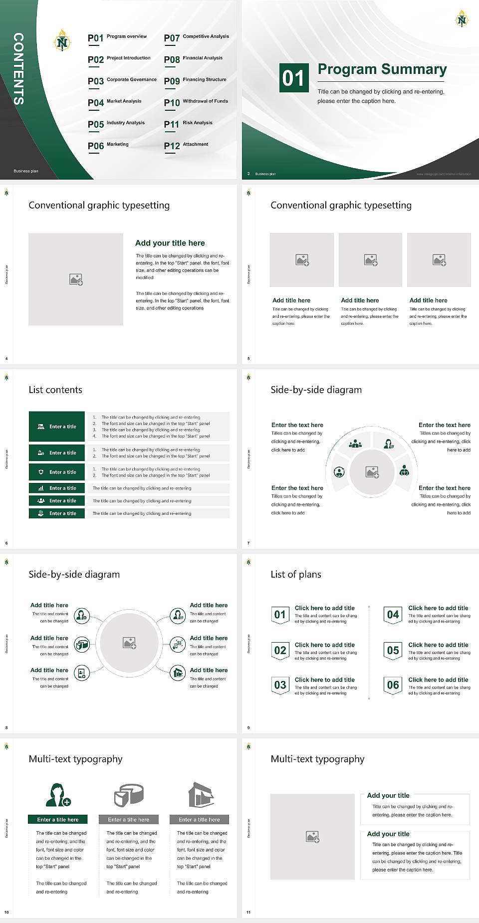 Northern Michigan University Competition/Entrepreneurship Contest PPT Template4:3 ratio PPT effect preview image2