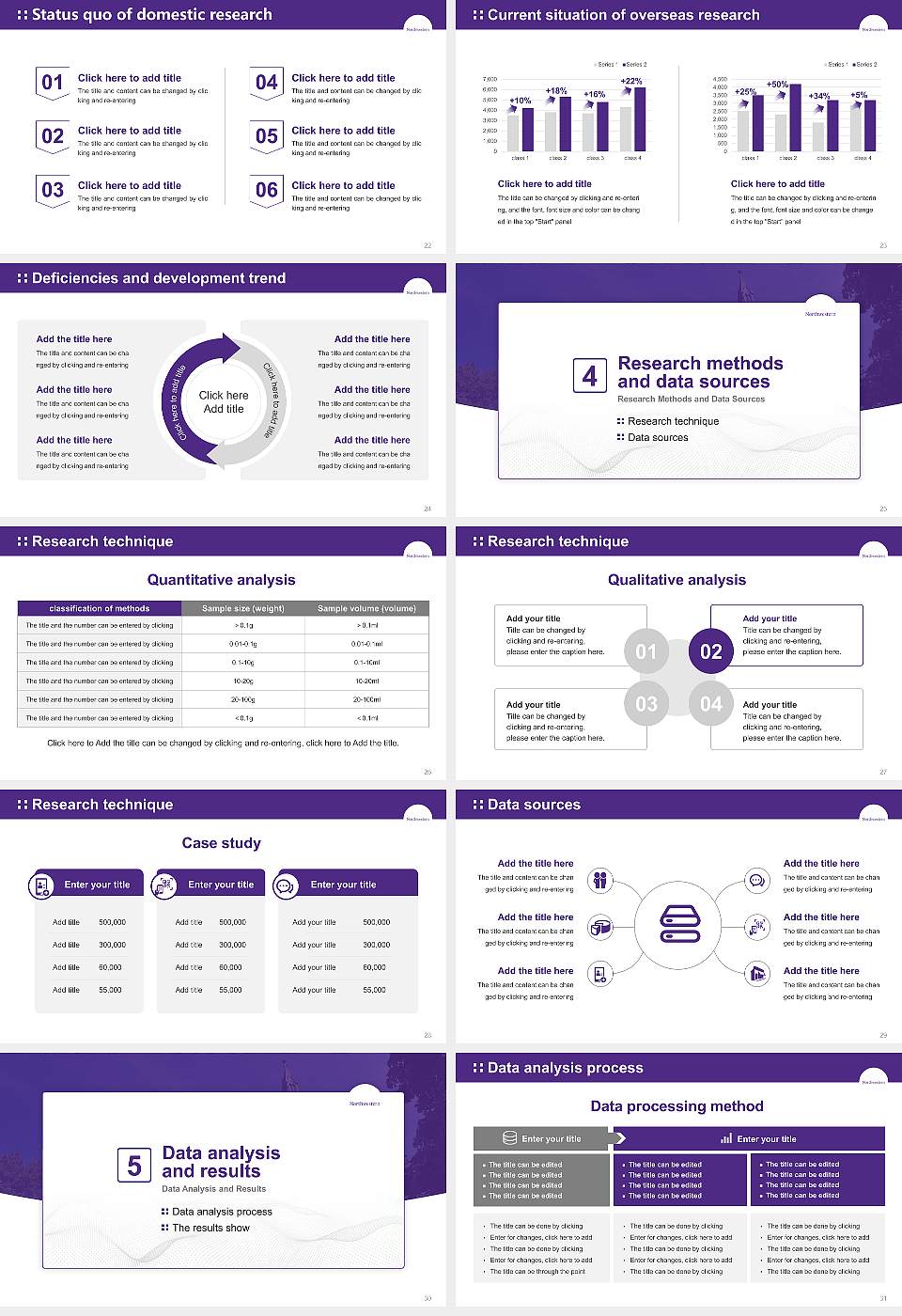 Northwestern University Graduation Thesis Defense PPT Template16:9 ratio PPT effect preview image4