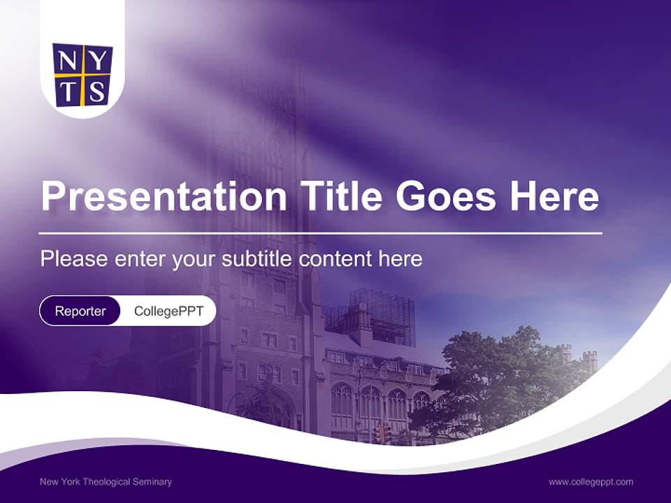 New York Theological Seminary Lecture Sharing and Networking Event PPT Template4:3 ratio PPT effect preview image4