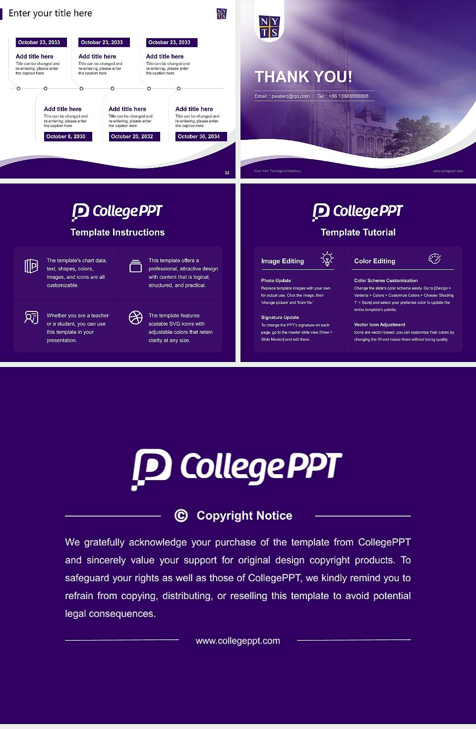 New York Theological Seminary Lecture Sharing and Networking Event PPT Template4:3 ratio PPT effect preview image4