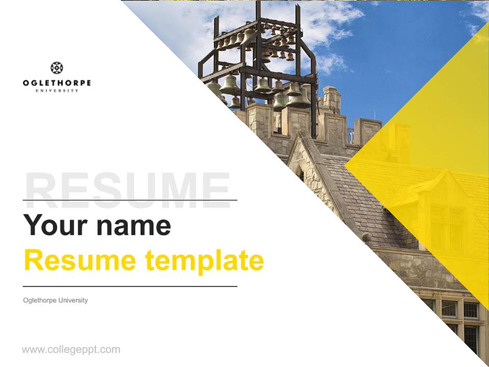 Oglethorpe University Resume PPT Template4:3 ratio PPT effect preview image5