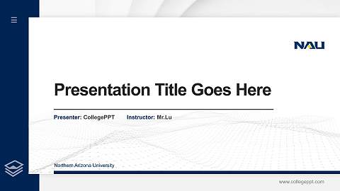 Northern Arizona University Thesis Proposal/Graduation Defense PPT Template