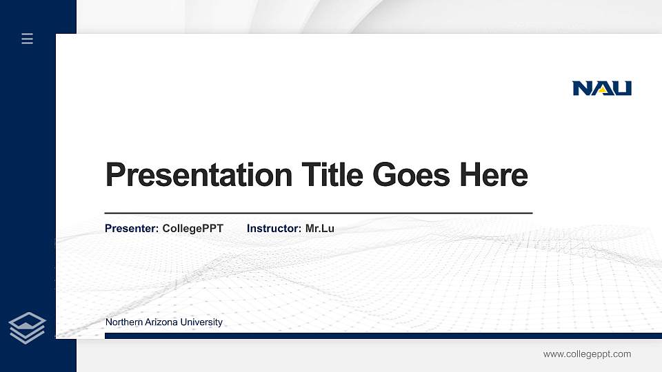 Northern Arizona University Thesis Proposal/Graduation Defense PPT Template16:9 ratio PPT effect preview image