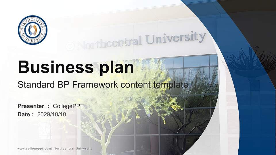 Northcentral University Competition/Entrepreneurship Contest PPT Template16:9 ratio PPT effect preview image1