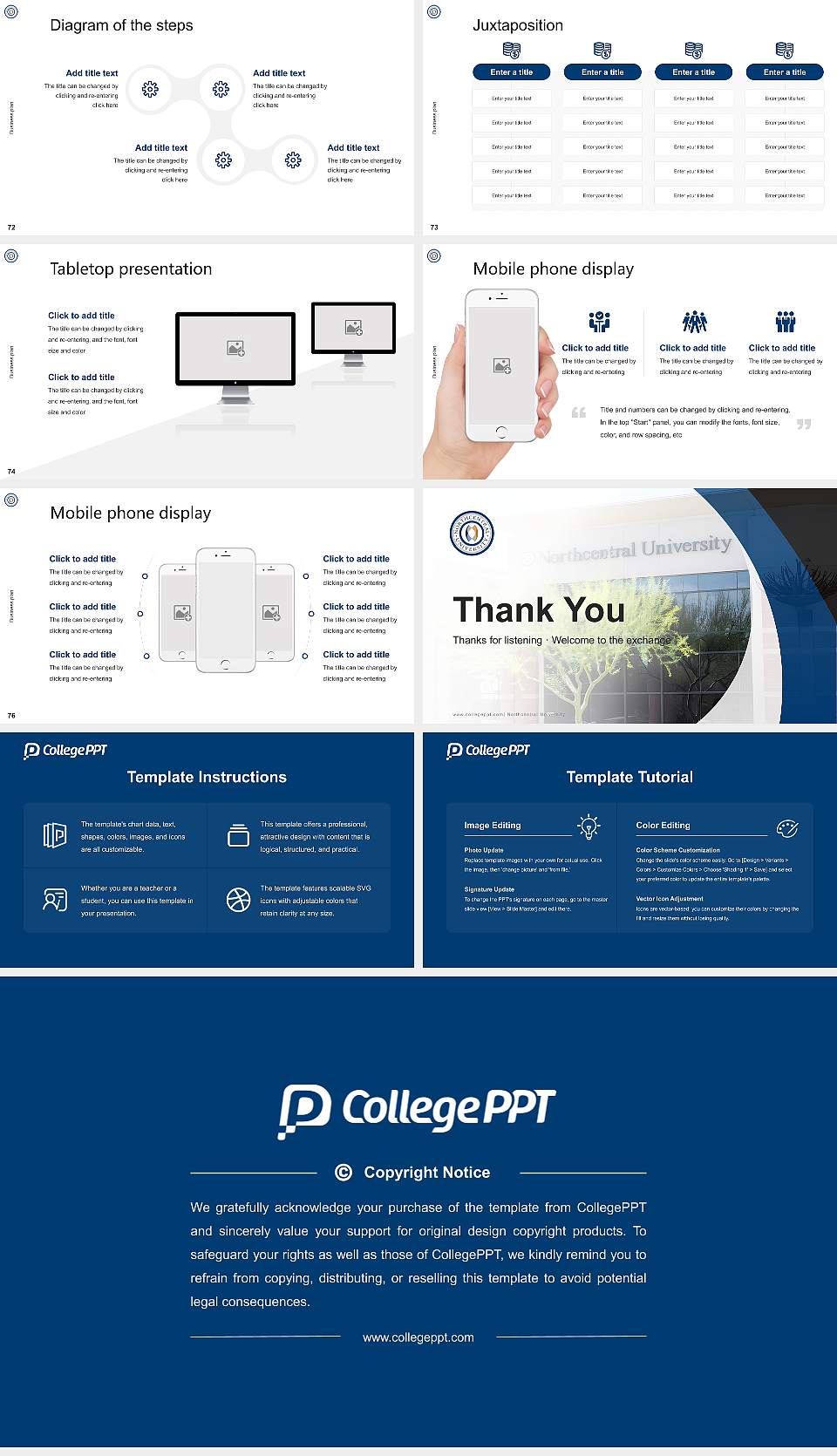 Northcentral University Competition/Entrepreneurship Contest PPT Template16:9 ratio PPT effect preview image9