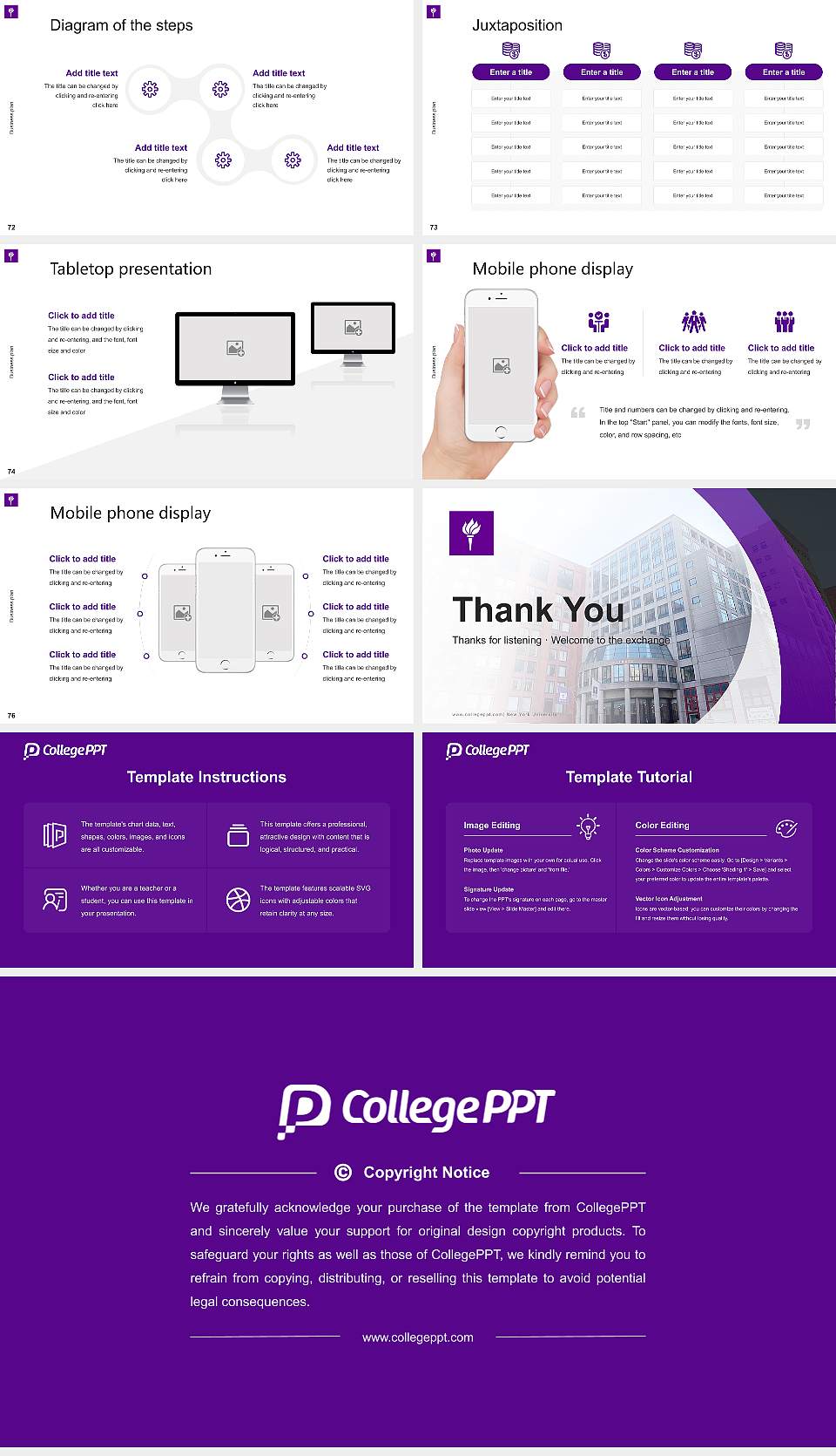 New York University Competition/Entrepreneurship Contest PPT Template16:9 ratio PPT effect preview image9