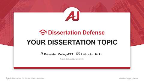 Nyack College Graduation Thesis Defense PPT Template