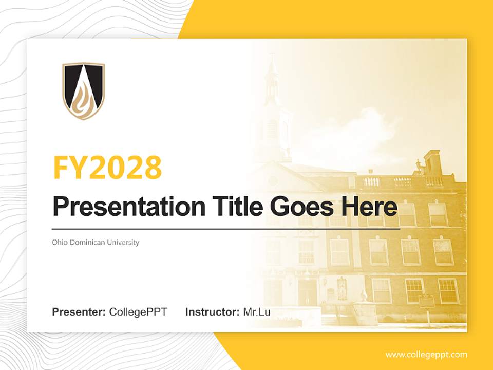 Ohio Dominican University Academic Presentation/Research Findings Report PPT Template4:3 ratio PPT effect preview image5