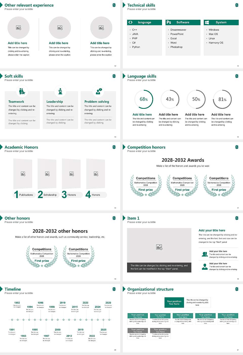 Nichols College Resume PPT Template16:9 ratio PPT effect preview image3