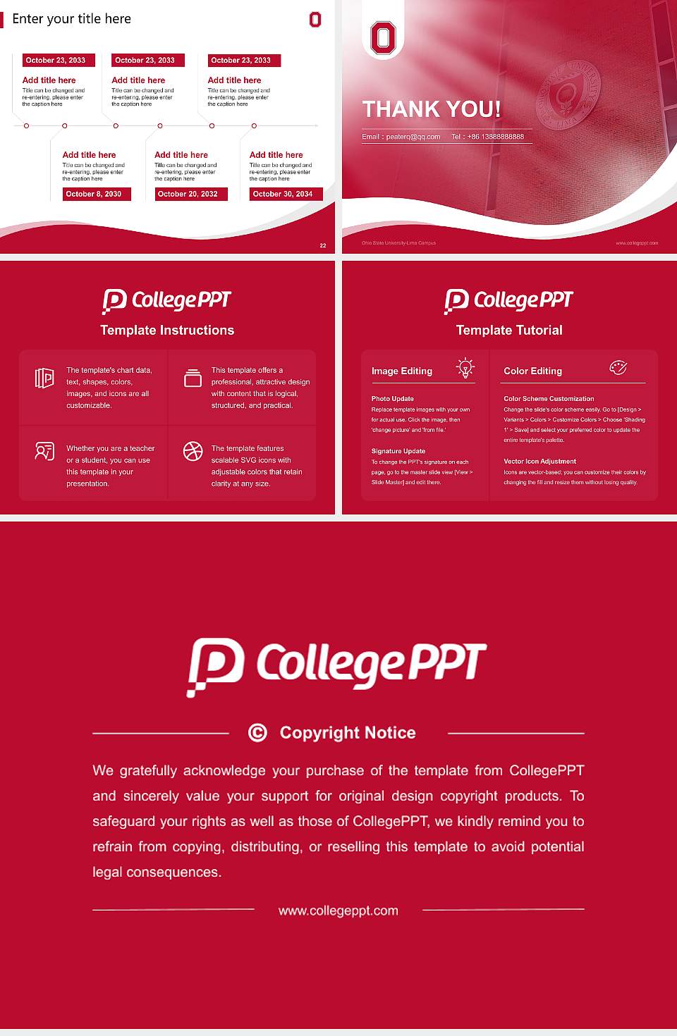 Ohio State University-Lima Campus Lecture Sharing and Networking Event PPT Template4:3 ratio PPT effect preview image4