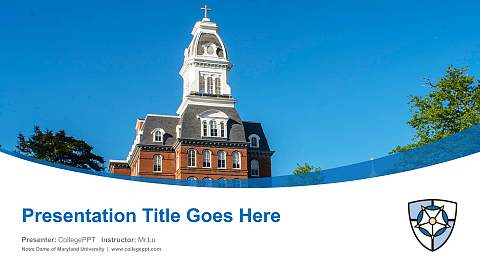 Notre Dame of Maryland University Course/Courseware Creation PPT Template