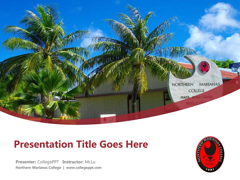Northern Marianas College Course/Courseware Creation PPT Template4:3 ratio PPT effect preview image5