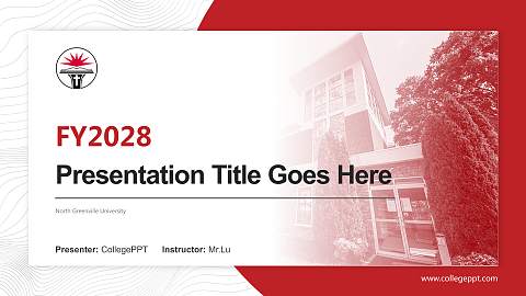 North Greenville University Academic Presentation/Research Findings Report PPT Template