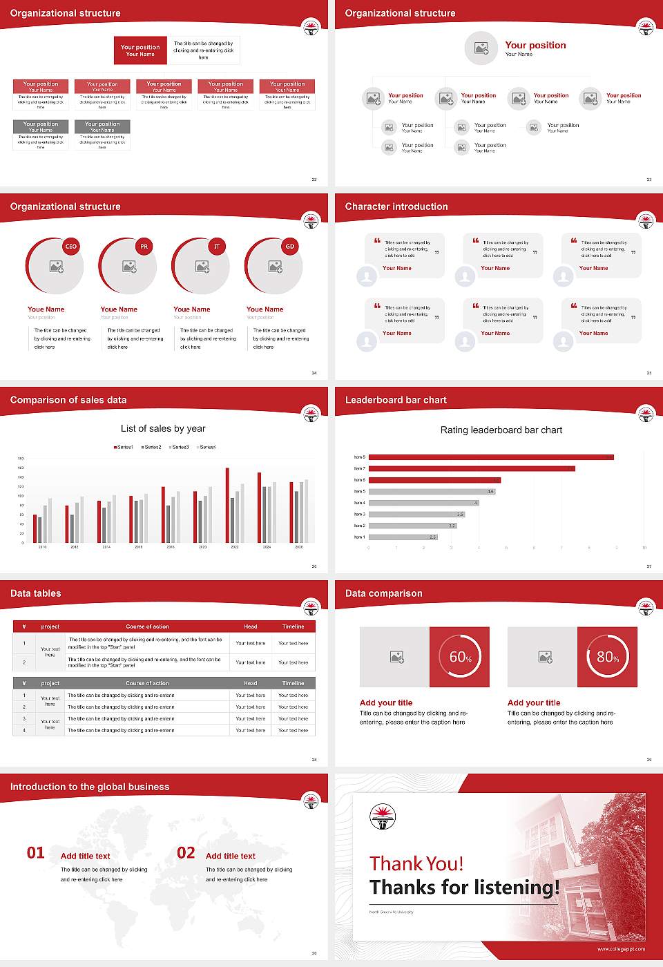 North Greenville University Academic Presentation/Research Findings Report PPT Template16:9 ratio PPT effect preview image4