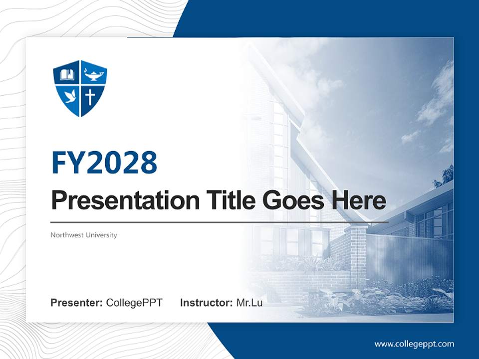 Northwest University Academic Presentation/Research Findings Report PPT Template4:3 ratio PPT effect preview image5