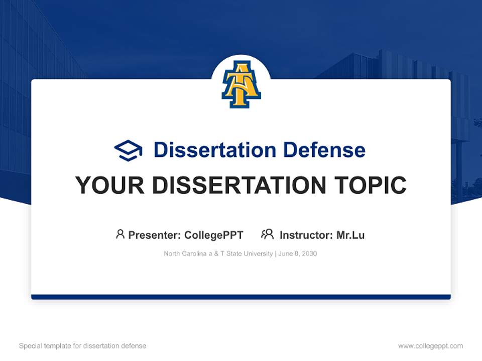 North Carolina a & T State University Graduation Thesis Defense PPT Template4:3 ratio PPT effect preview image7