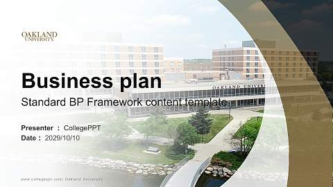 Oakland University Competition/Entrepreneurship Contest PPT Template