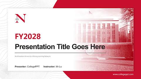 Northeastern University Lifelong Learning Network Academic Presentation/Research Findings Report PPT Template