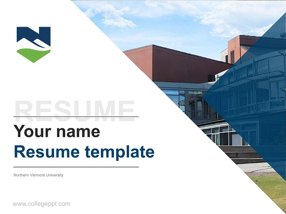 Northern Vermont University Resume PPT Template4:3 ratio PPT effect preview image5