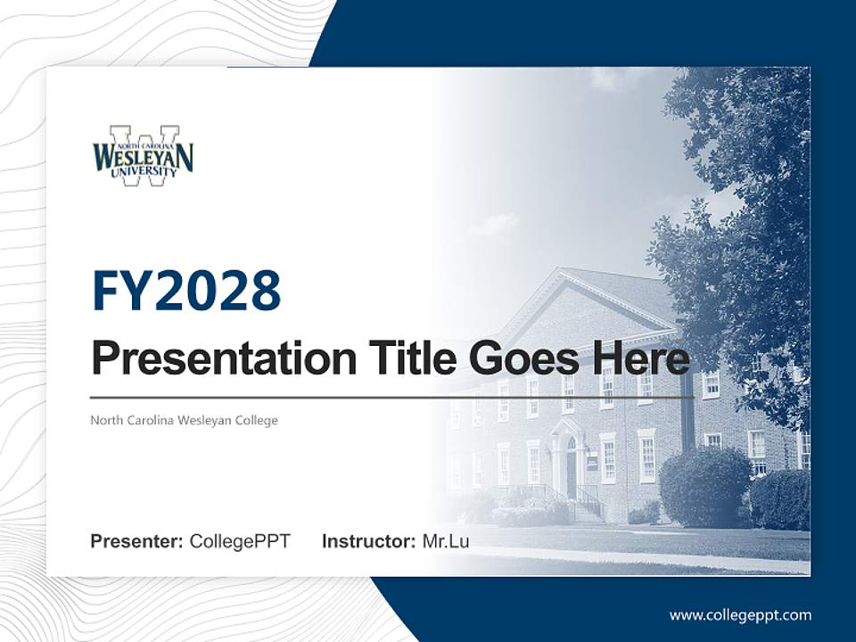 North Carolina Wesleyan College Academic Presentation/Research Findings Report PPT Template4:3 ratio PPT effect preview image5
