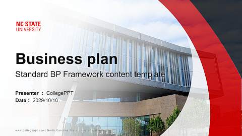 North Carolina State University at Raleigh Competition/Entrepreneurship Contest PPT Template
