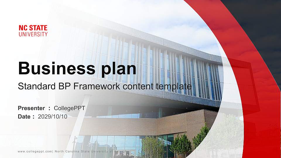 North Carolina State University at Raleigh Competition/Entrepreneurship Contest PPT Template16:9 ratio PPT effect preview image