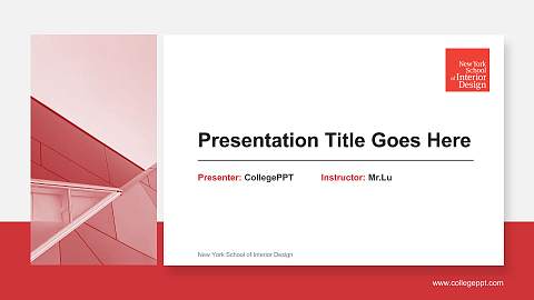 New York School of Interior Design General Purpose PPT Template
