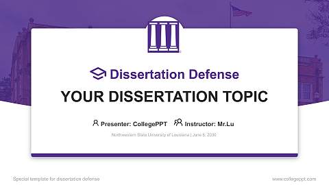 Northwestern State University of Louisiana Graduation Thesis Defense PPT Template
