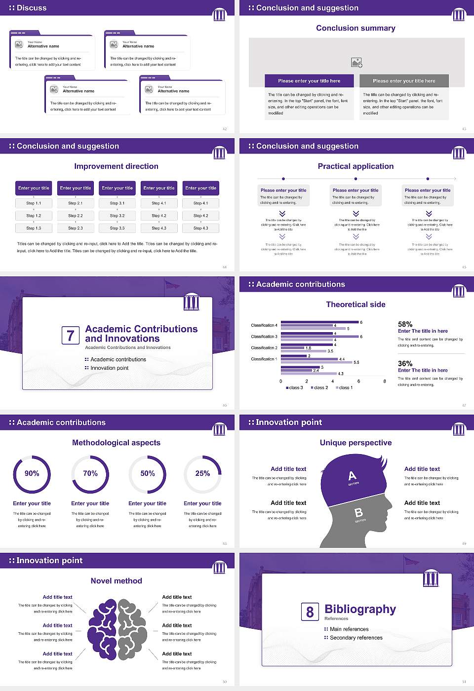 Northwestern State University of Louisiana Graduation Thesis Defense PPT Template16:9 ratio PPT effect preview image6