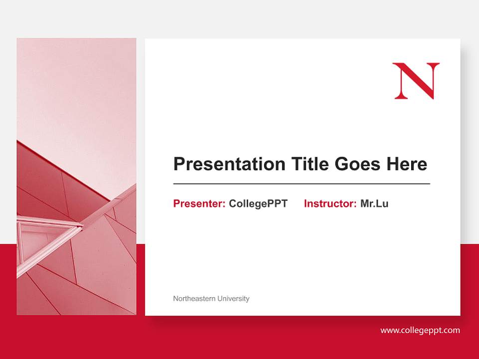Northeastern University General Purpose PPT Template4:3 ratio PPT effect preview image6