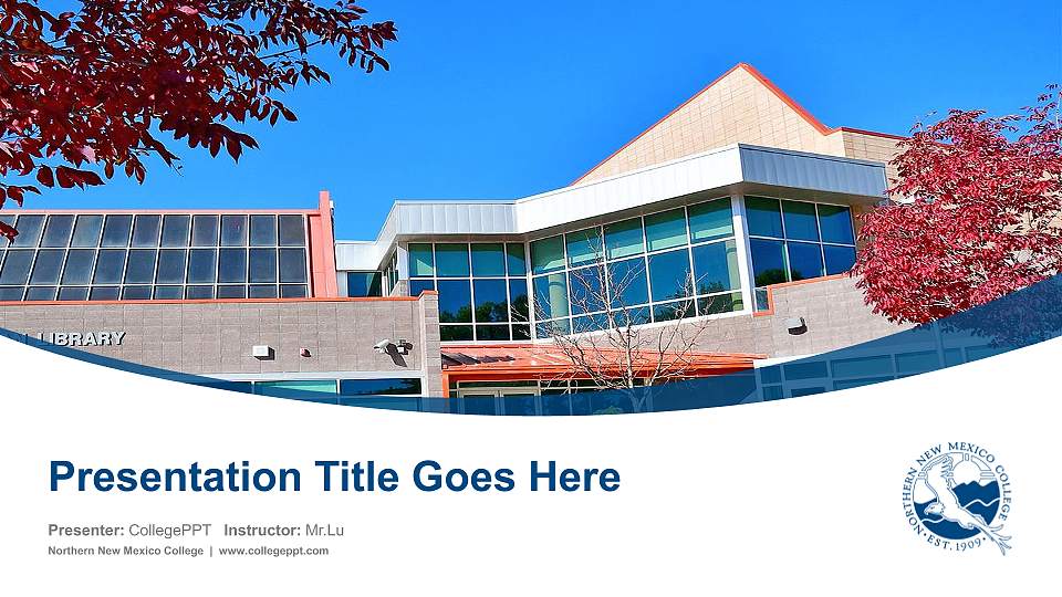 Northern New Mexico College Course/Courseware Creation PPT Template16:9 ratio PPT effect preview image