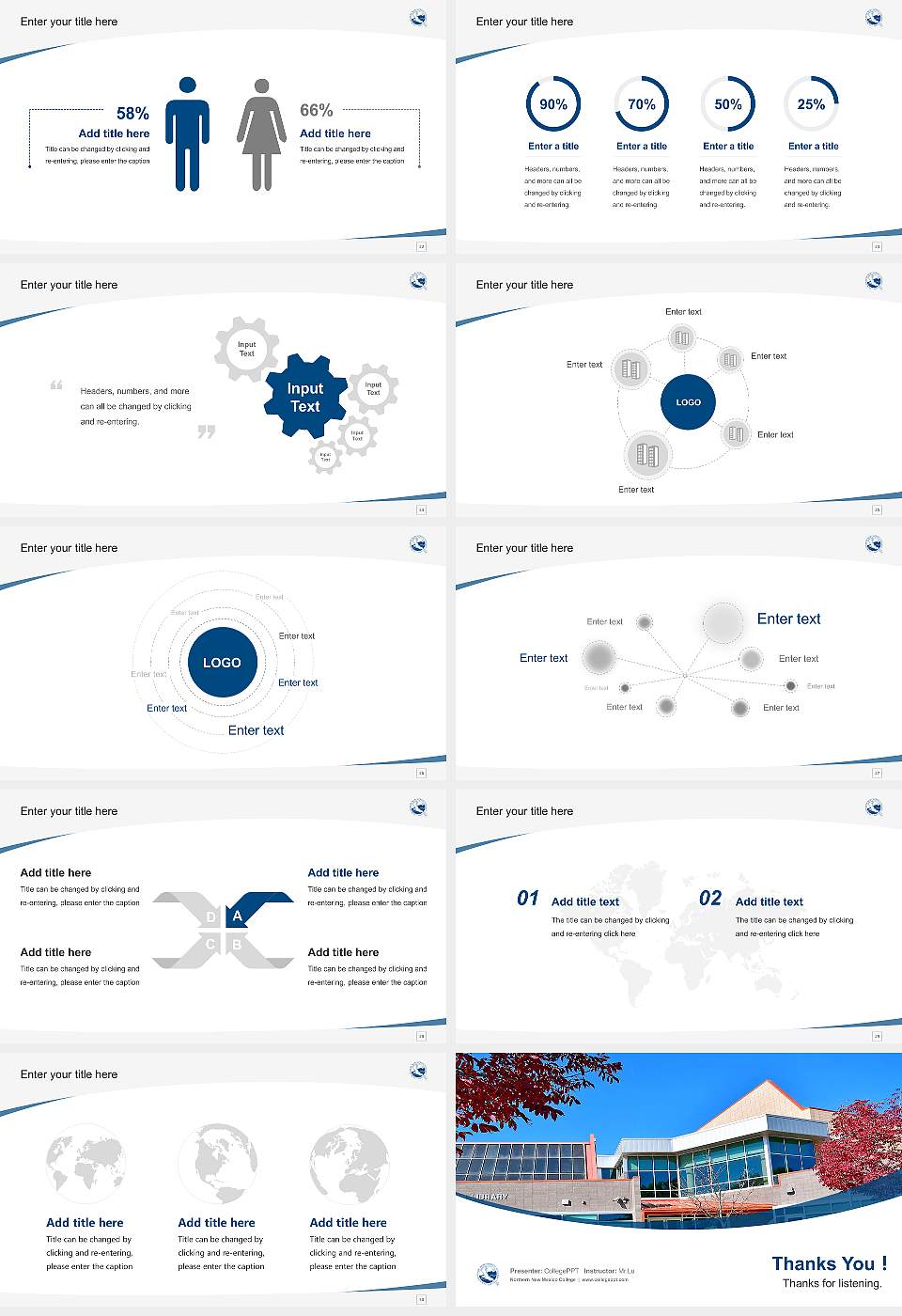 Northern New Mexico College Course/Courseware Creation PPT Template16:9 ratio PPT effect preview image4