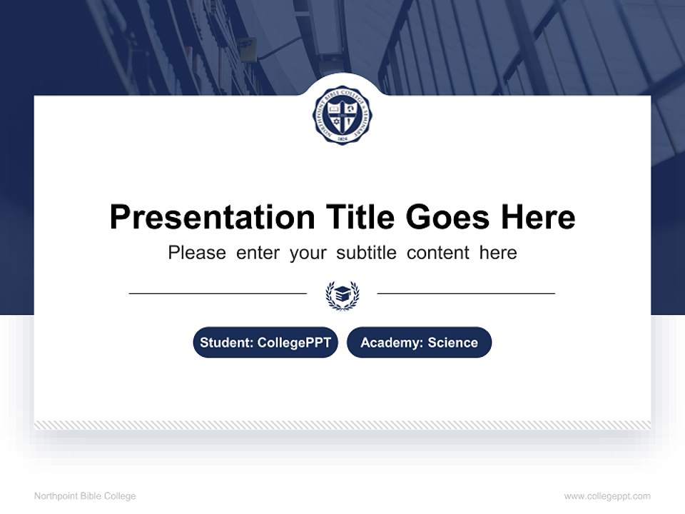 Northpoint Bible College National Scholarship Defense PPT Template4:3 ratio PPT effect preview image4