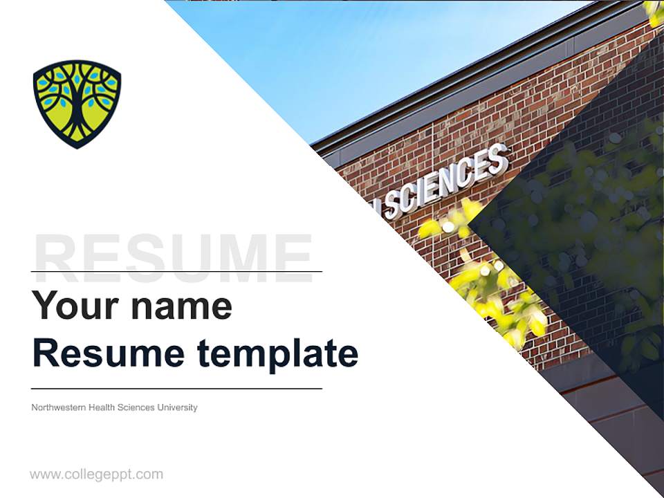 Northwestern Health Sciences University Resume PPT Template4:3 ratio PPT effect preview image5