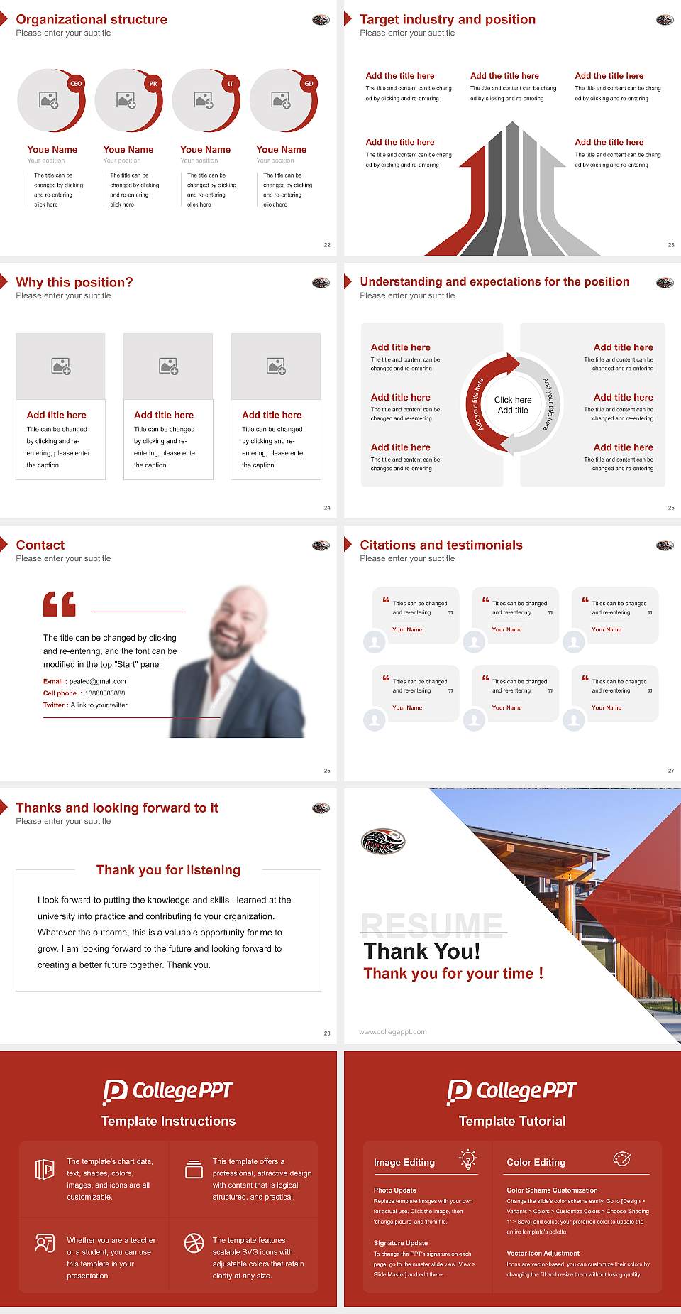Northwest Indian College Resume PPT Template4:3 ratio PPT effect preview image4