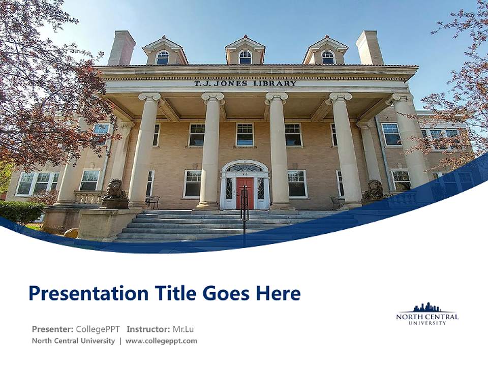 North Central University Course/Courseware Creation PPT Template4:3 ratio PPT effect preview image5