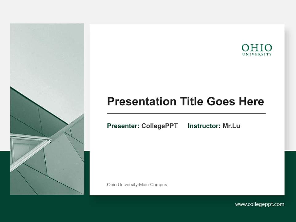 Ohio University-Main Campus General Purpose PPT Template4:3 ratio PPT effect preview image6