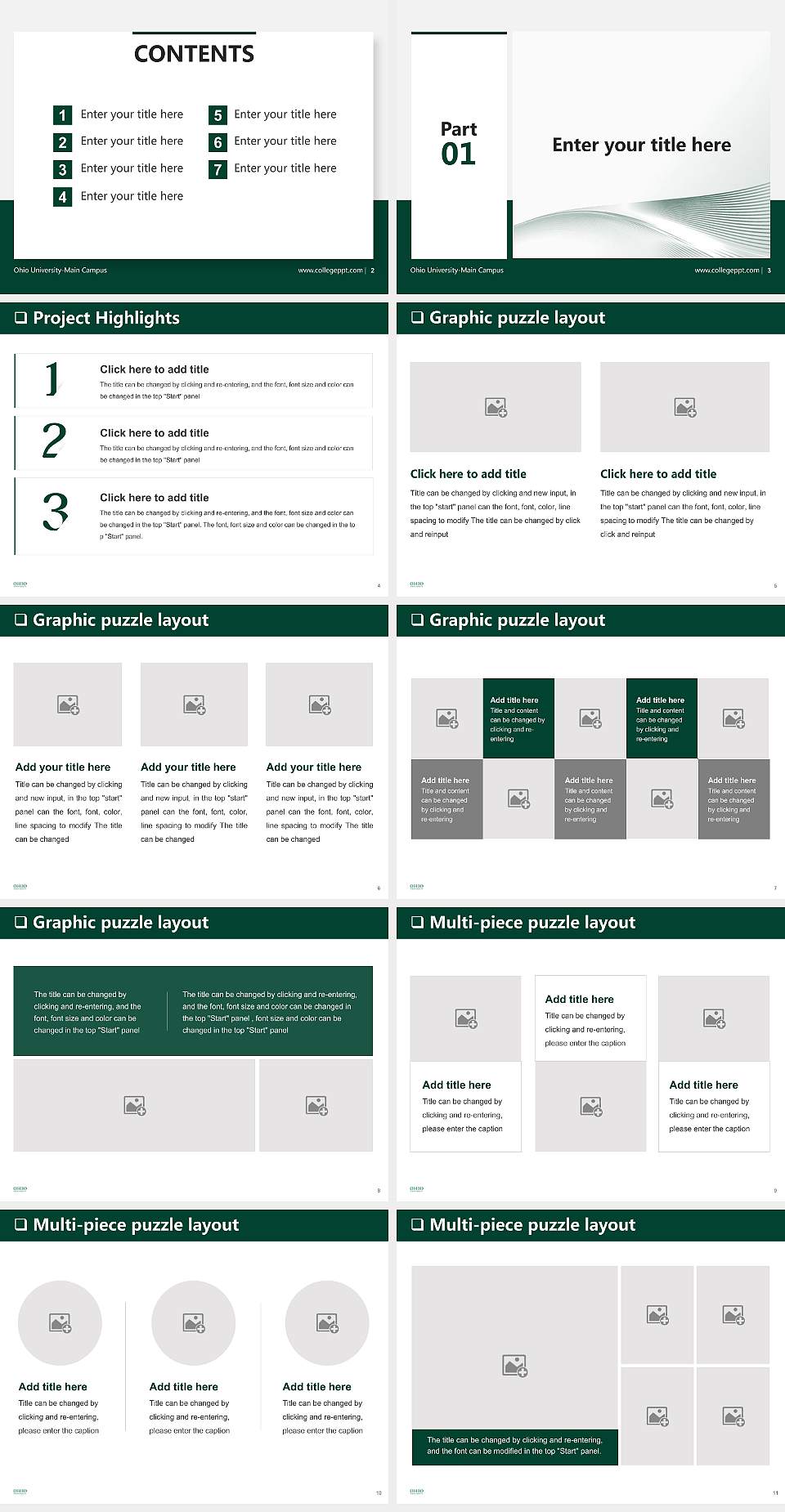 Ohio University-Main Campus General Purpose PPT Template4:3 ratio PPT effect preview image2
