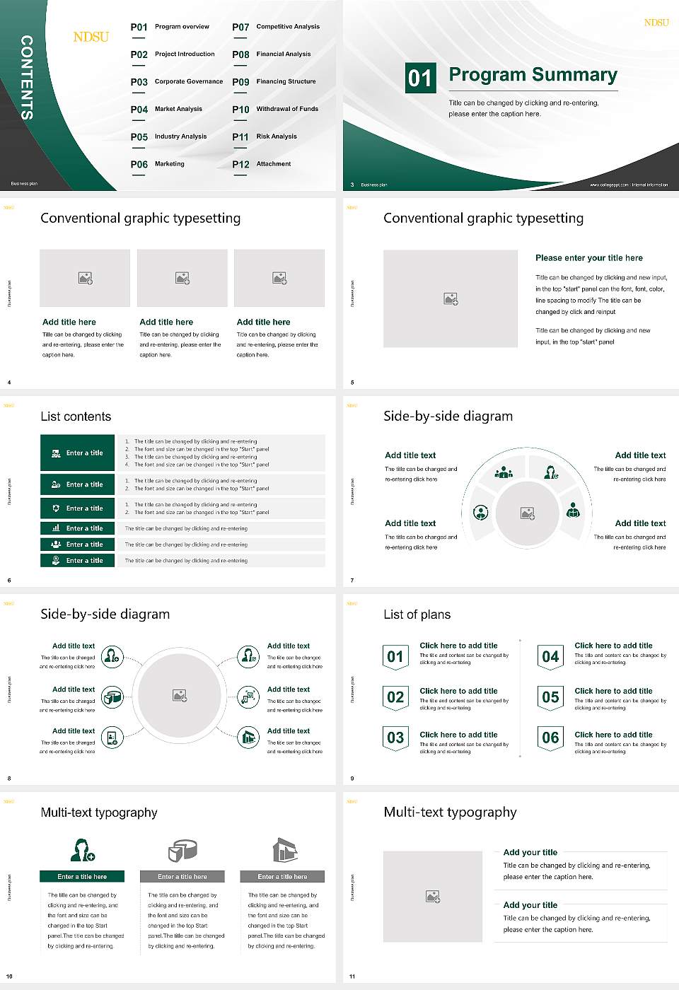 North Dakota State University-Main Campus Competition/Entrepreneurship Contest PPT Template16:9 ratio PPT effect preview image2
