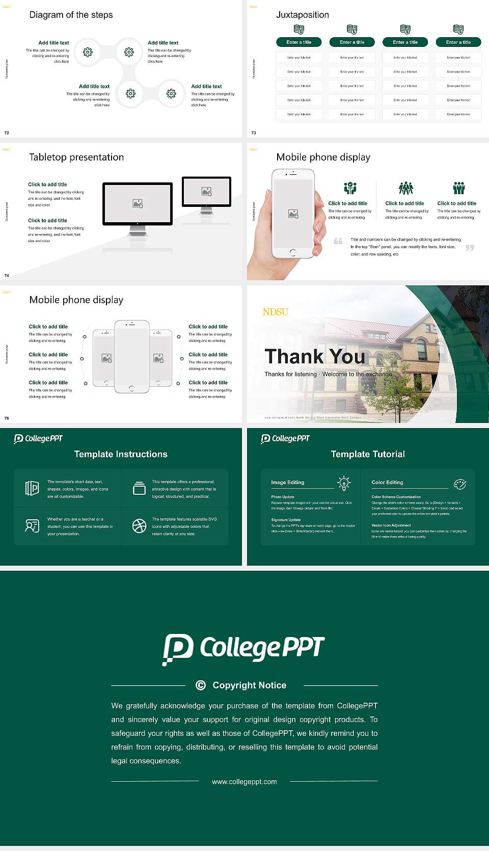 North Dakota State University-Main Campus Competition/Entrepreneurship Contest PPT Template16:9 ratio PPT effect preview image9