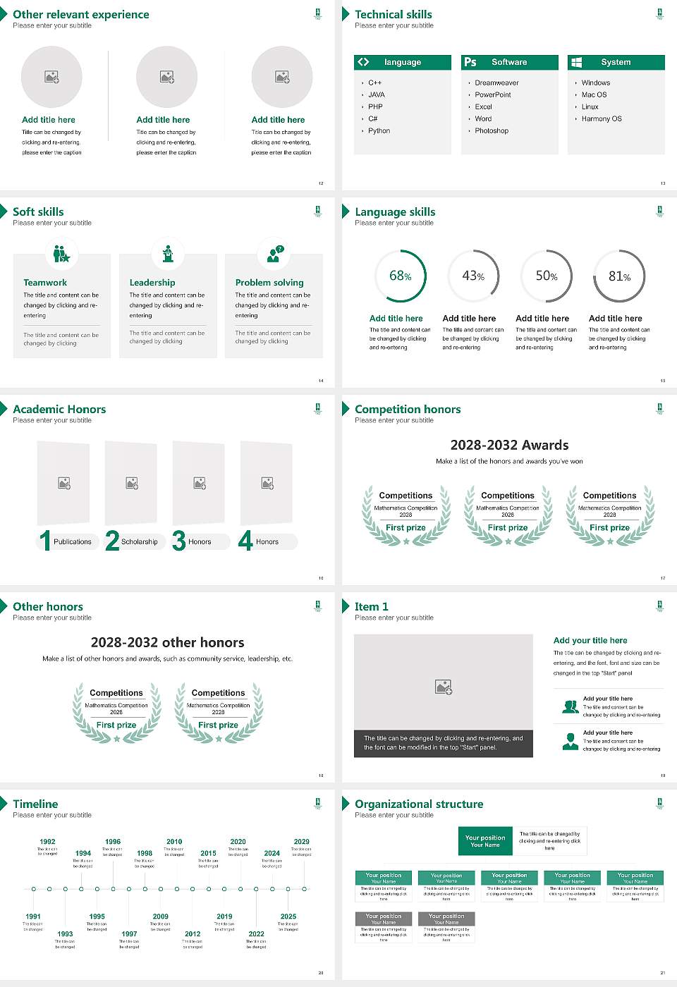 Northwestern Michigan College Resume PPT Template16:9 ratio PPT effect preview image3