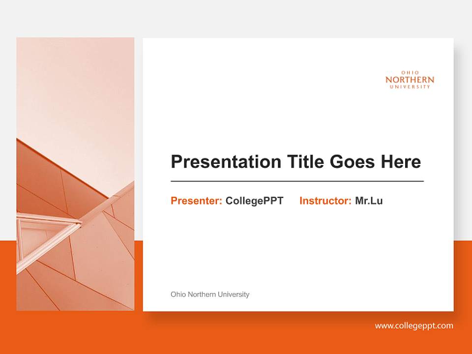 Ohio Northern University General Purpose PPT Template4:3 ratio PPT effect preview image6