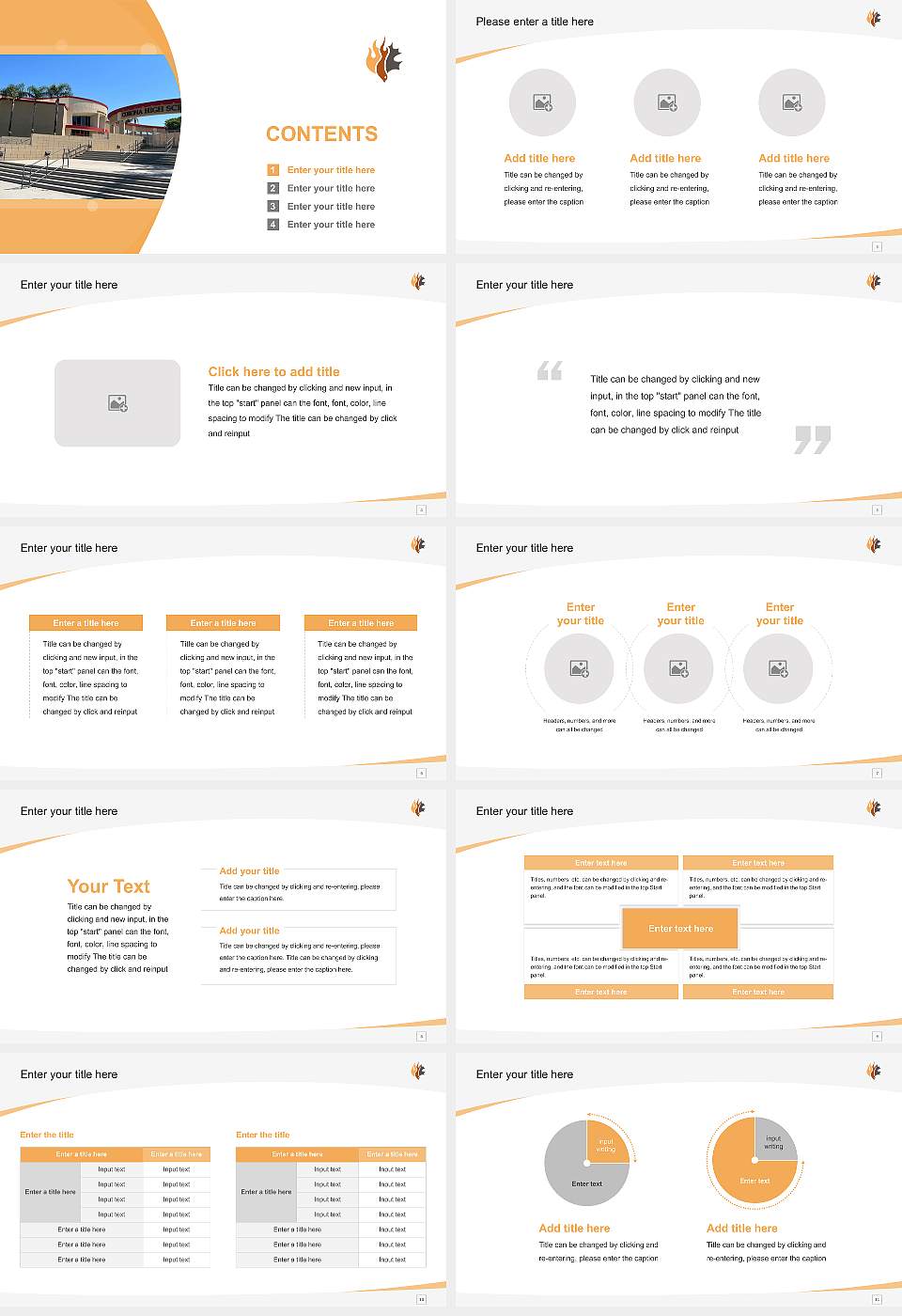 Oak Valley College Course/Courseware Creation PPT Template16:9 ratio PPT effect preview image2