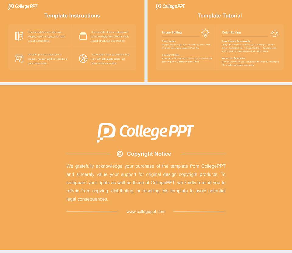 Oak Valley College Course/Courseware Creation PPT Template16:9 ratio PPT effect preview image5