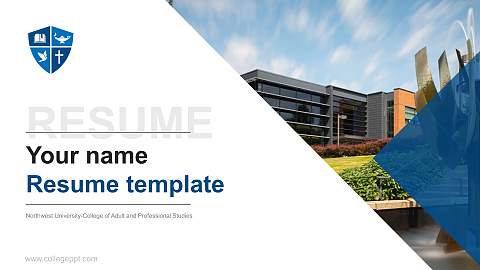 Northwest University-College of Adult and Professional Studies Resume PPT Template