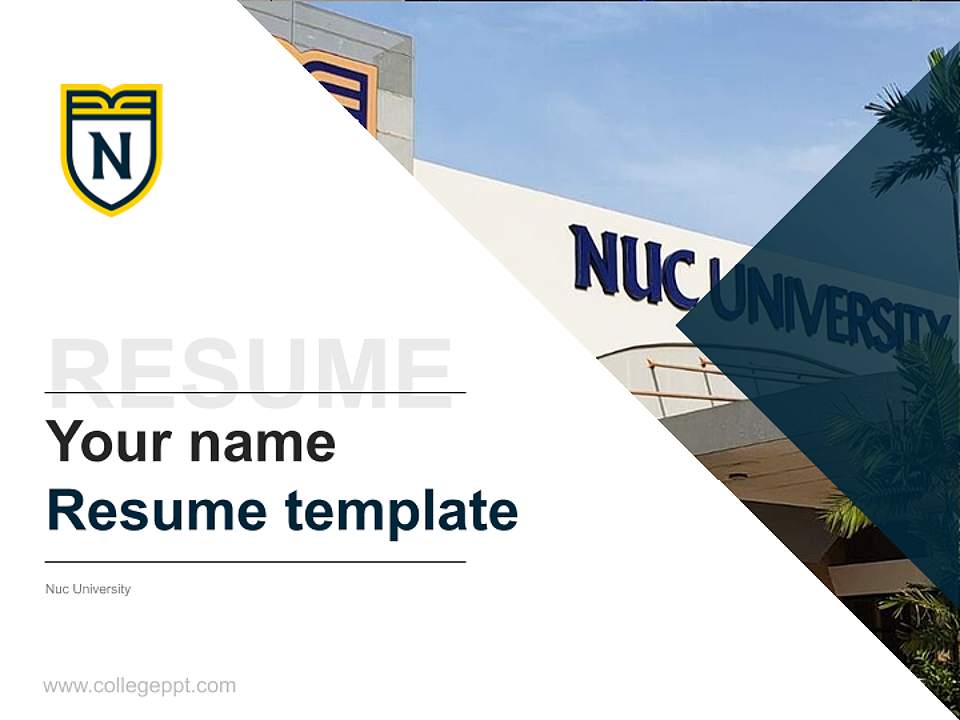 Nuc University Resume PPT Template4:3 ratio PPT effect preview image5